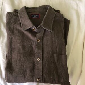 UNTUCKit Men's Dark Brown Flannel Shirt Jacket